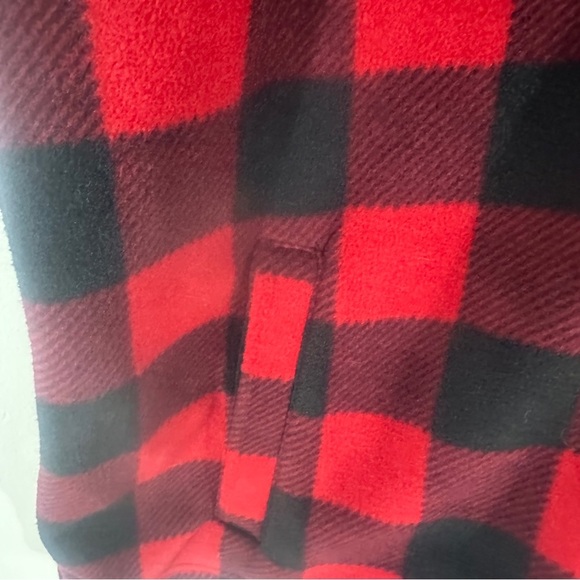 Chaps Women’s Plaid Polyester Vest Front Zipper Closure Red Black Size 2X - Picture 6 of 7